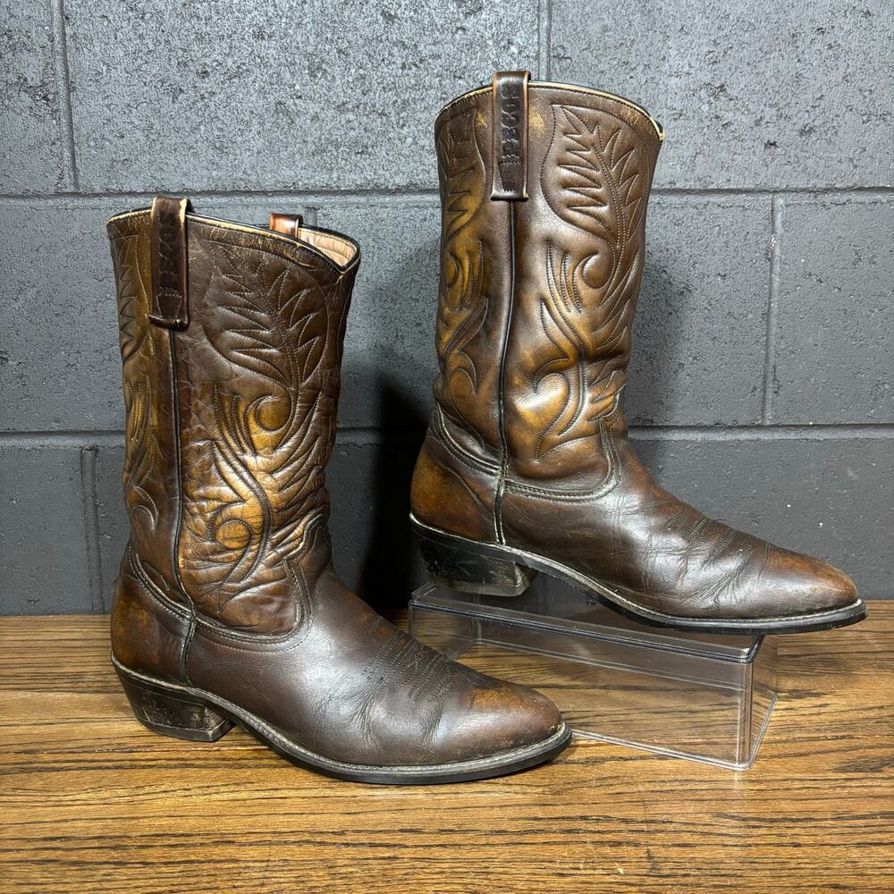 Vintage Red Wing Pecos Western Boots Brown Leather Pull On USA Men’s 11.5 - 12